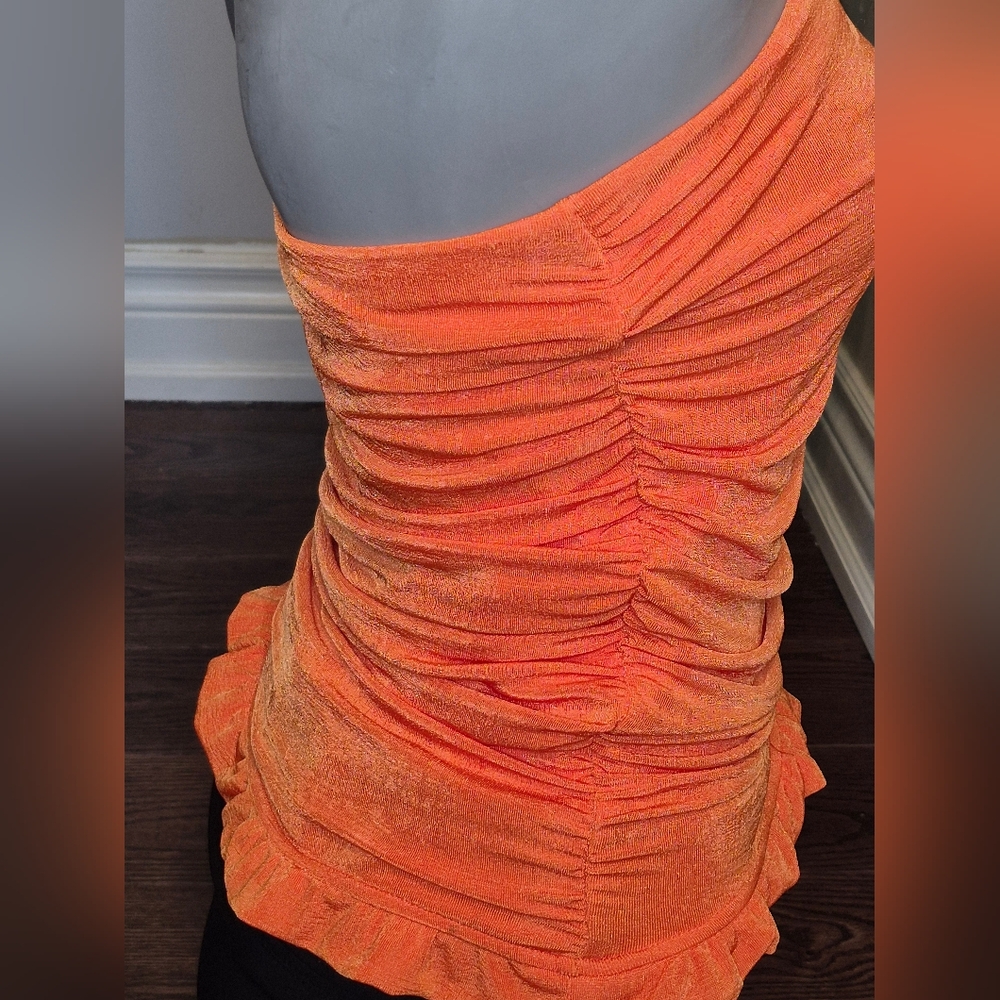 SHEIN Vibrant Orange Strapless Top - Picture 13 of 14